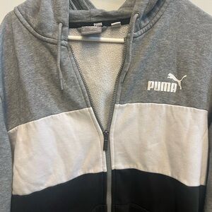 Puma Heather Gray Zip-Up Hoodie